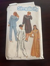 Simplicity 6626 Vintage Sewing Pattern Women’s Night Gown/Pajamas Vintage 1984 picture