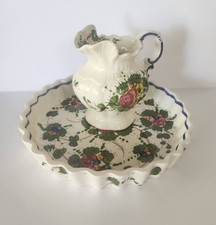 Vintage CASA DE MEDINA Ceramic Pie Dish and Pitcher picture