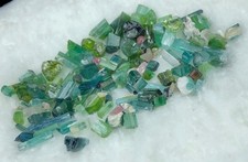 Natural Afghanistan Tourmaline Rough Crystal Lot | Mixed Color Small Crystals picture