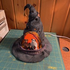 Boyds Bears Halloween Resin Spooky Punky  Boo Esbeareldas Hat w/Box, Light Works picture