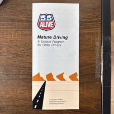 Vintage AARP 55 Alive Mature Driving Brochure Older Drivers Program picture