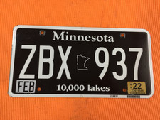 MINNESOTA BLACK OUT BLACKOUT License Plate EXPIRED picture