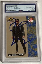 Jeff Goldblum Signed Auto 1993 Topps Jurassic Park #16 Dr. Ian Malcolm Card PSA picture