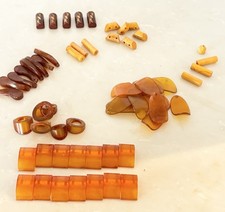 58 Vintage Bakleite Catalin Pieces For Necklace Bracelet Jewelry Crafts picture