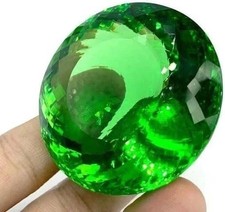HUGE Size 500 Ct Green Peridot Round Cut Loose Gemstone Certified AAA+ picture