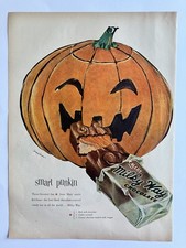 Vtg Halloween Advertising Print Ad 1953 Mars Milky Way Candy Jack O Lantern picture