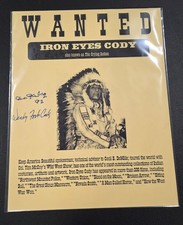 IRON EYES CODY & WENDY FOOTE CODY - Signed Picture - EXTREMELY RARE - 1992 - WoW picture