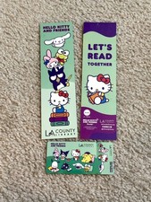 Sanrio Hello Kitty Library Card & Keychain x LA Los Angeles County + 2 Bookmark  picture
