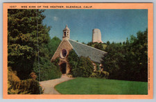 c1940s Wee Kirk of the Heather Glendale CA Postcard picture