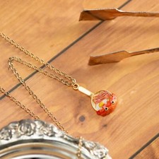 Studio Ghibli Howl's Moving Castle Necklace Calcifer Bacon and Eggs Palnart New picture