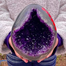 8.15LB Natural amethyst Dinosaur egg Quartz Crystal specimen healing picture