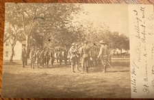1910 Real Photo Postcard RPPC Ft Brownsville Military Drill picture