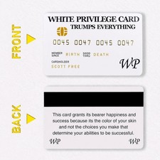 W. Privilege Card Novelty Plastic Credit Card Trump Novelty Joke Funny  Embossed picture