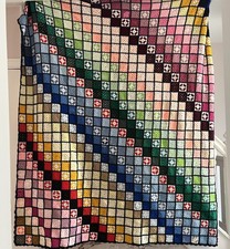Vintage Granny Square Crochet Blanket picture