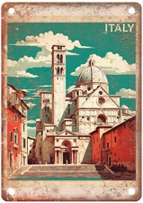 St Francis Basilica Basilica di San Fran Italy Retro Poster Metal Sign T3204 picture