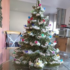 Ceramic Christmas tree  Vintage 14 inches High - NO BASE picture