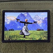 Sound Of Music Patch Guns Moral Tactical Meme Military Army Hook & Loop 3x2 picture