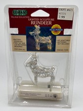 1997 Lemax Village Collection Lighted Reindeer Sculpture #74163 New Table Topper picture