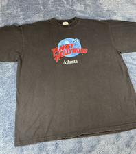 Vintage Planet Hollywood Shirt Men's XL Atlanta Black USA Made Box Light Fade picture