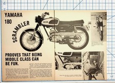 Vintage Yamaha 180 Scrambler YCS-1C Motorcycle Magazine Ad Article 1960s picture