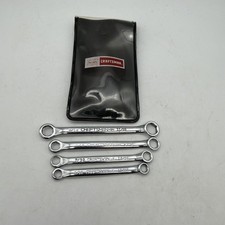 Vintage Craftsman 4379 4-Pc Midget Box End Wrench Set SAE USA w/Pouch picture