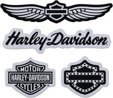 Harley-Davidson Reflective Decals, 4 pieces, Bar & Shield, Wings, H-D Script picture