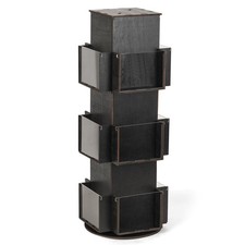 3 Tier Wooden Greeting Card Display Rack Ebony Rotating picture
