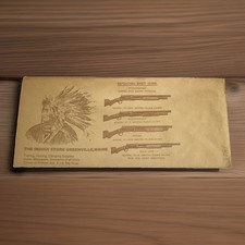 Antique WINCHESTER SIMMONS Arms ADVERTISING ENVELOPE Indian Store Maine 1920s AA picture