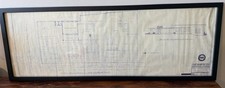 Orig Pure Oil Co. 1950s Fuel Plant Blueprint Layout Saluda, SC 36”x 12” Framed picture