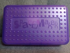 Vintage Spacemaker Pencil Box Violet Purple 1990's Plastic Storage Case Y2K 90s picture