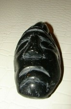 Vintage Soapstone Carving Sculpture Face Head Native Miniature picture