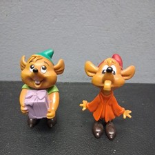 Disney Cinderella Mice JAQ GUS Whistle Present Gift PVC Toy Figure Cake Toppers picture