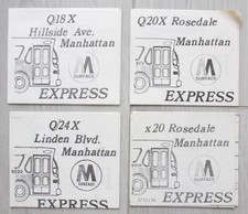 Lot of 4 Vintage 1970s New York City Bus Timetables Queens Manhattan Express NYC picture