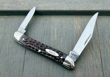 Case XX 06244 Red Bone Near Mint Half Stockman Knife 1940-1964 Vintage 1940-64 picture