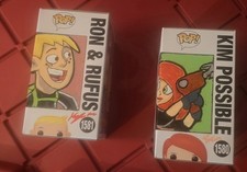 Kim Possible Ron Stoppable Rufus Funko Pop #1580 #1581 Custom Art Lot picture