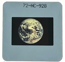 1972 NASA Apollo 17 View of Earth #72-HC-928 35mm film slide with paper caption picture