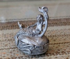 Vintage Gallo Pewter Mermaid Trinket Box picture