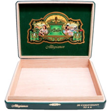 Perez Carrillo Allegiance Confidant Empty Wood Cigar Box 9.5