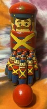VINTAGE RUSSIAN NESTING DOLL PIN & BALL GAME COMPLETE. C PICS 4 SIZE & CONDITION picture