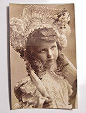 1900-1910 Antique German Postcard (RPPC), Young Girl, Victorian / Edwardian Era picture