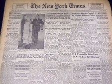 1951 NOV 5 NEW YORK TIMES - EISENHOWER MET IN CAPITAL BY MILITARY CHIEF- NT 2264 picture