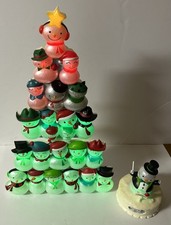 4 Tier Hallmark CHRISTMAS CONCERT SNOWMEN Complete Set w/ CONDUCTOR Lights Sings picture