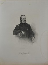 Antique United States Civil War General George Armstrong Custer Art 1878 picture
