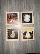Target Bullseye Playground ~ Set of Halloween Ghost Picture Magnets ~ 4pc picture