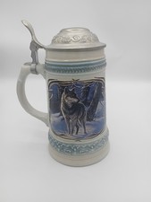 Gerz Ceramarte Budweiser Vintage Ceramic Beer Steins Lot Embossed Painted Lidded picture