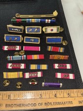 US ARMY WW2   KOREA VIETNAM MEDAL RIBBON BAR LOT MULTIPLE AWARDS picture