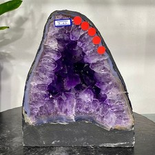 15.9LB Natural Amethyst Geode Quartz Crystal Cluster Cathedral Energy healing picture
