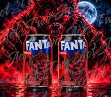 Fanta HORROR COLLECTOR Haunted Universe Werewolf Halloween 2 Full 12oz Cans NEW picture