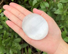 Selenite Palm Worry Stone 2.5