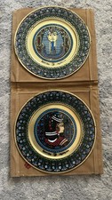 Vintage EgyptAir  6.5” plates in original suede pouch picture